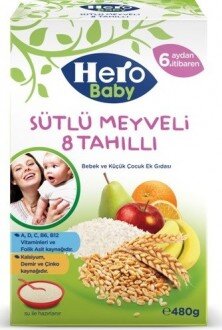 Hero Baby Sütlü Meyveli 8 Tahıllı 480 gr 480 gr Kaşık Mama kullananlar yorumlar